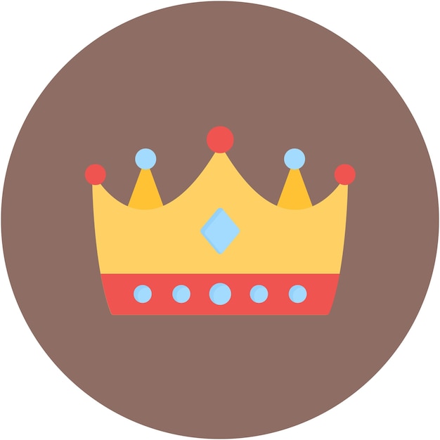 Estilo de ilustración vectorial de la corona