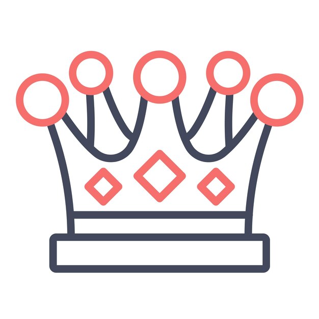 Estilo de ilustración vectorial de la corona