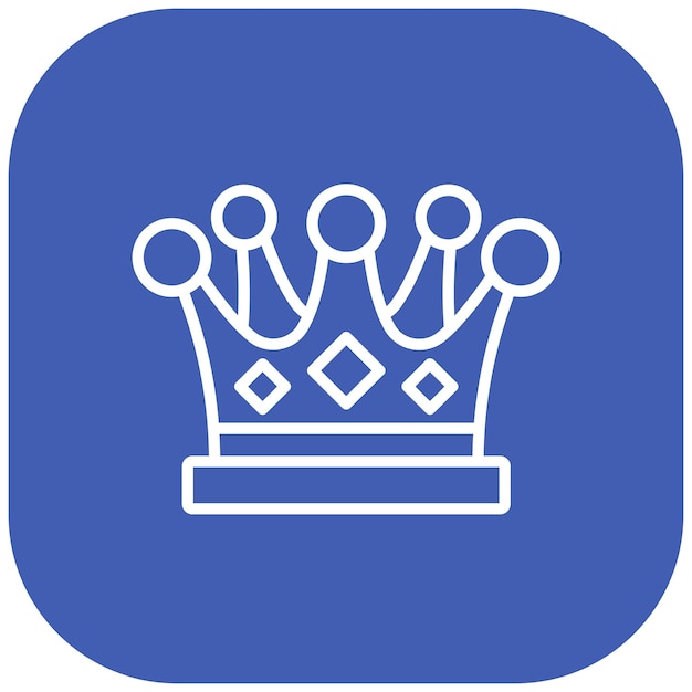 Estilo de ilustración vectorial de la corona