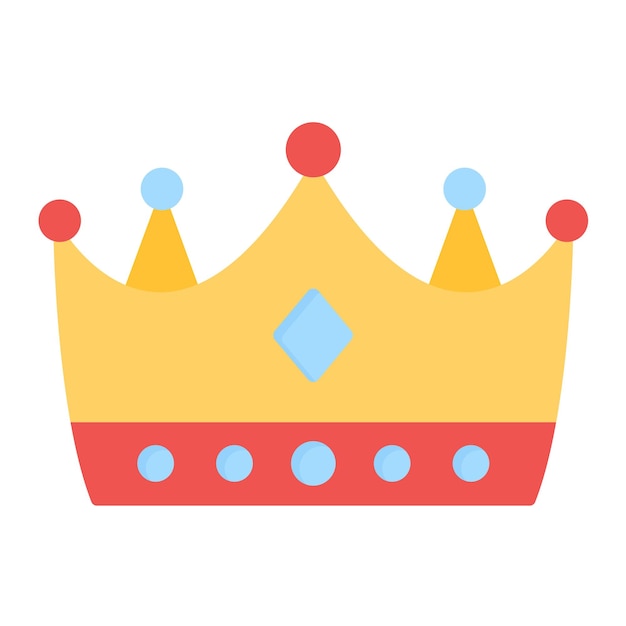 Estilo de ilustración vectorial de la corona