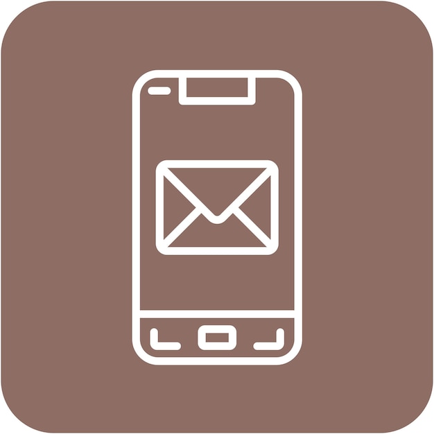 Estilo de ilustración vectorial de correo móvil