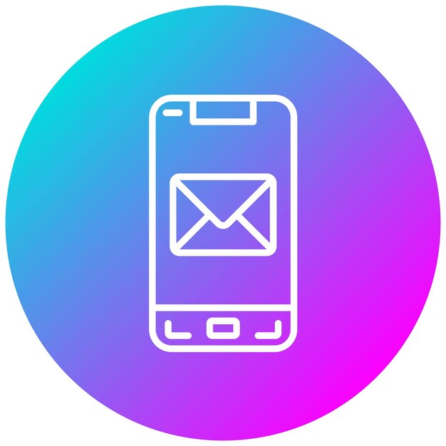 Estilo de ilustración vectorial de correo móvil