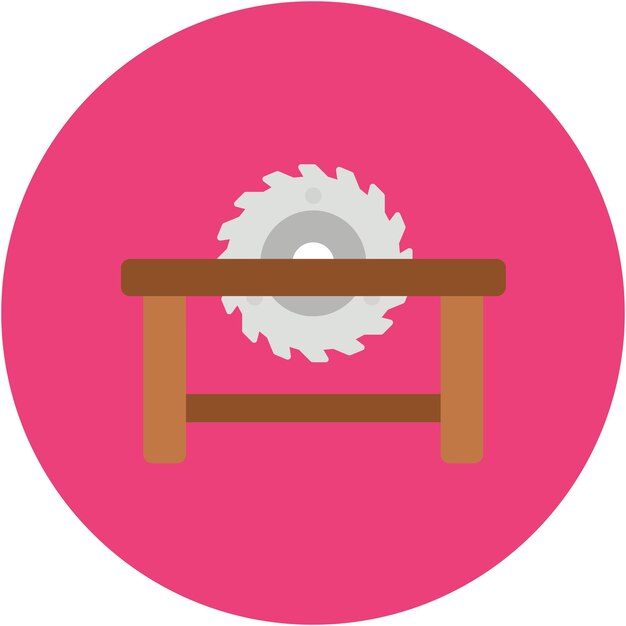 Estilo de ilustración vectorial del cortador de tablas