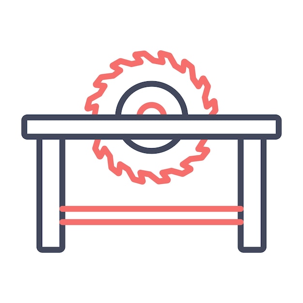 Estilo de ilustración vectorial del cortador de tablas