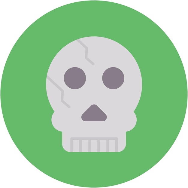 Estilo de la ilustración vectorial del cráneo