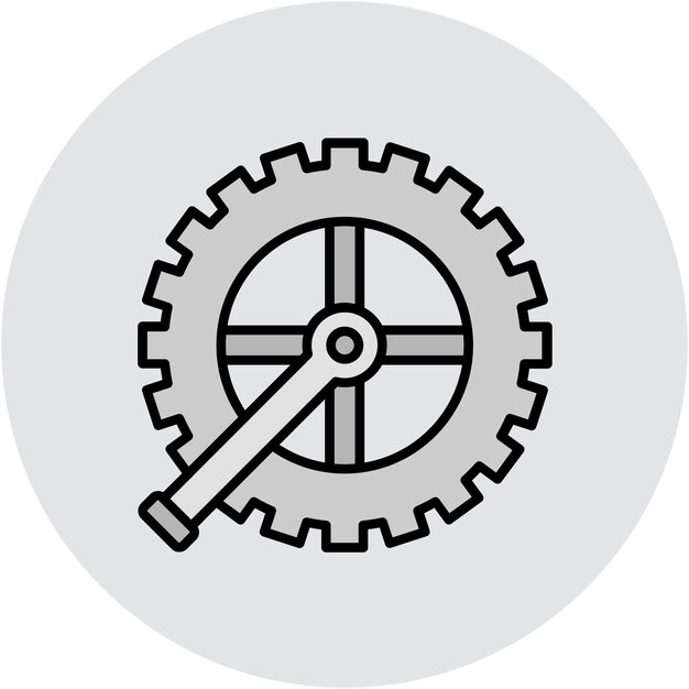 Vector estilo de la ilustración vectorial de crankset