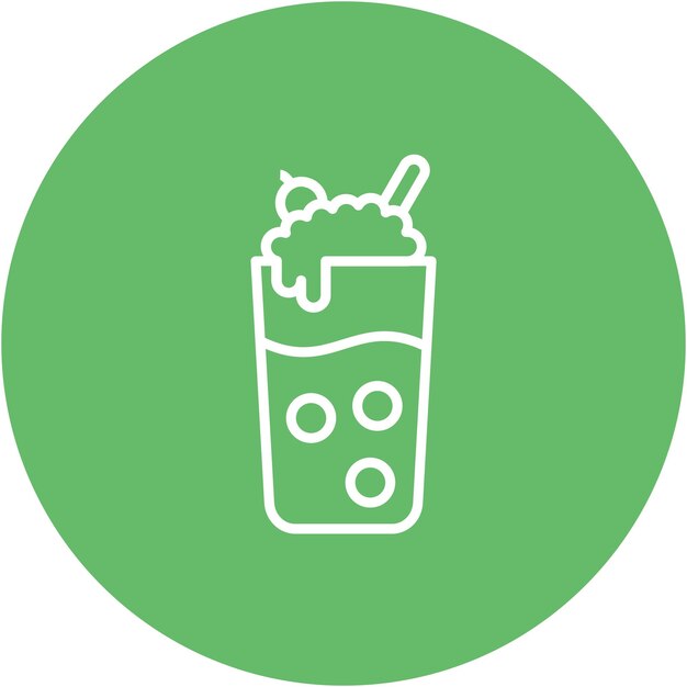 Estilo de ilustración vectorial de la crema de soda