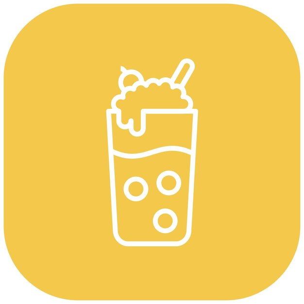 Estilo de ilustración vectorial de la crema de soda