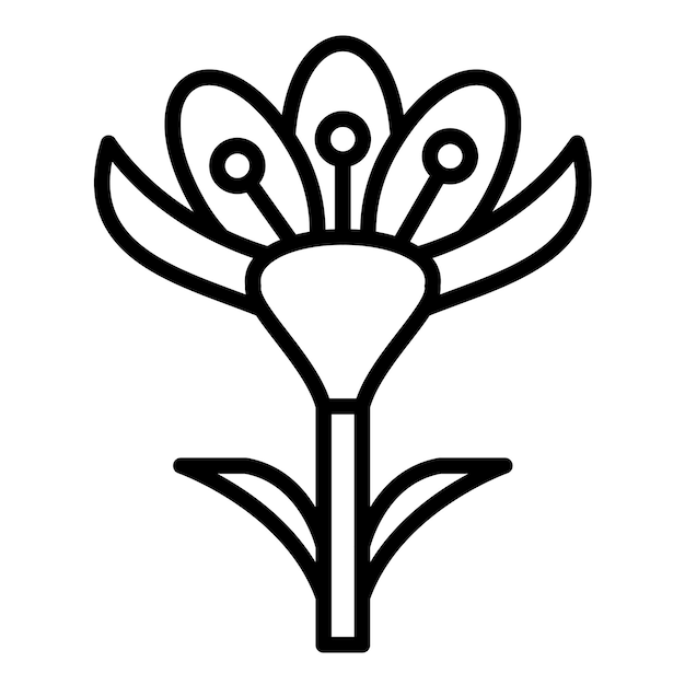 Estilo de ilustración vectorial de Crocus