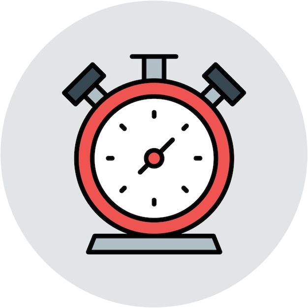 Estilo de la ilustración vectorial del cronómetro