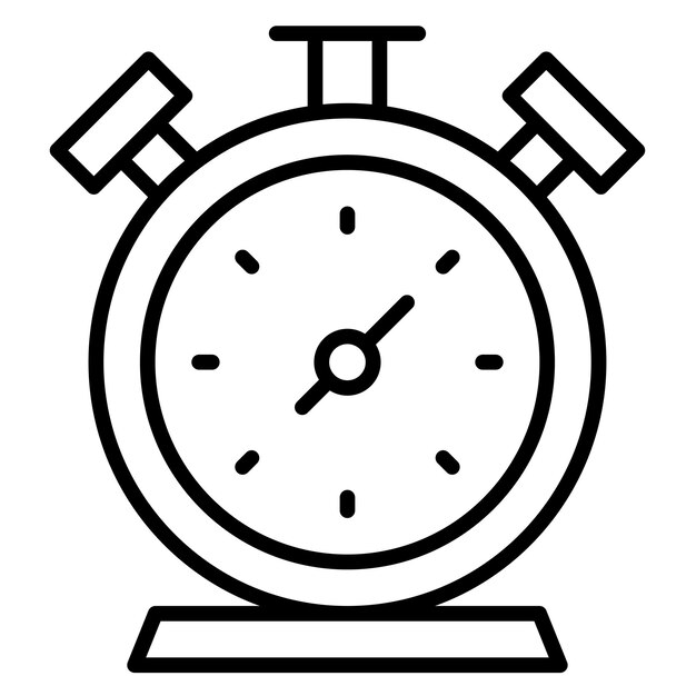 Estilo de la ilustración vectorial del cronómetro