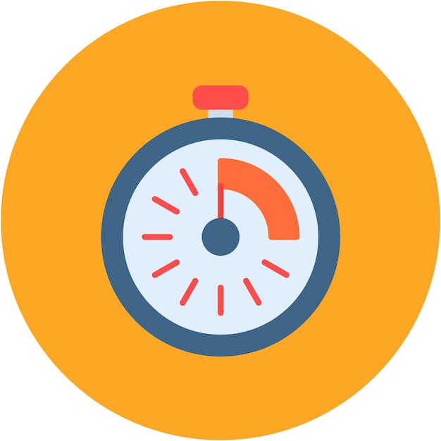 Estilo de ilustración vectorial del cronómetro
