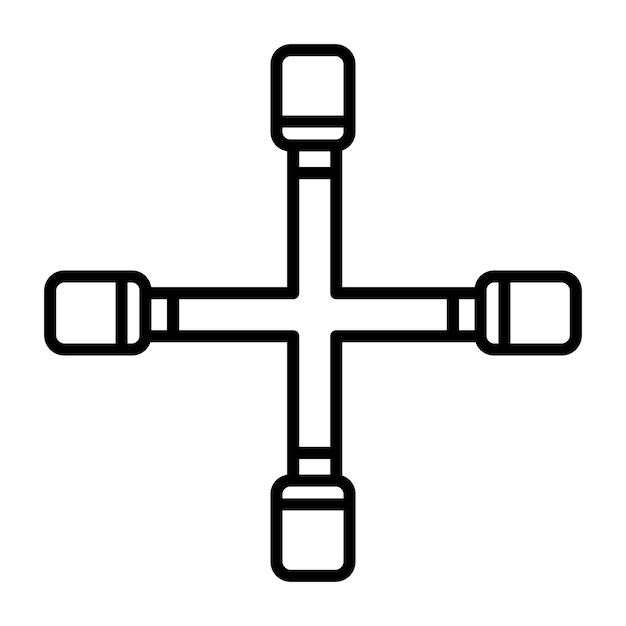 Estilo de ilustración vectorial cruzada de la llave