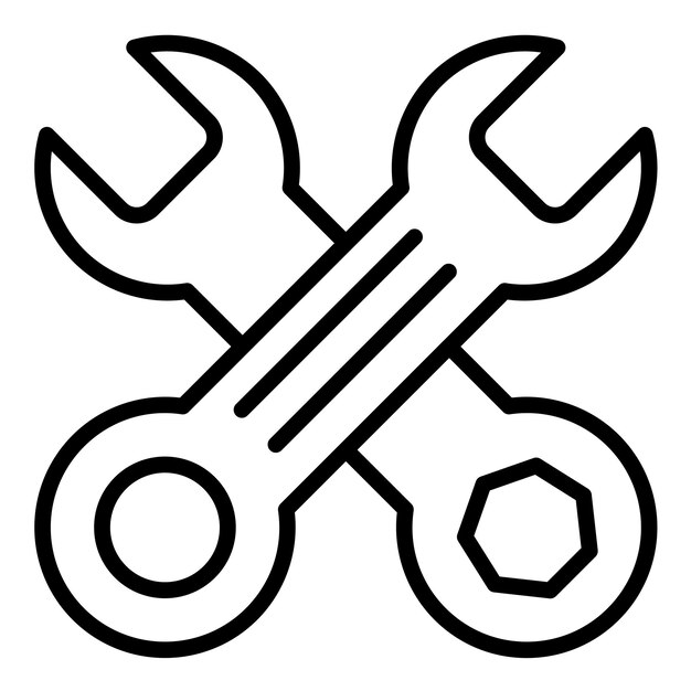 Estilo de ilustración vectorial cruzada de la llave
