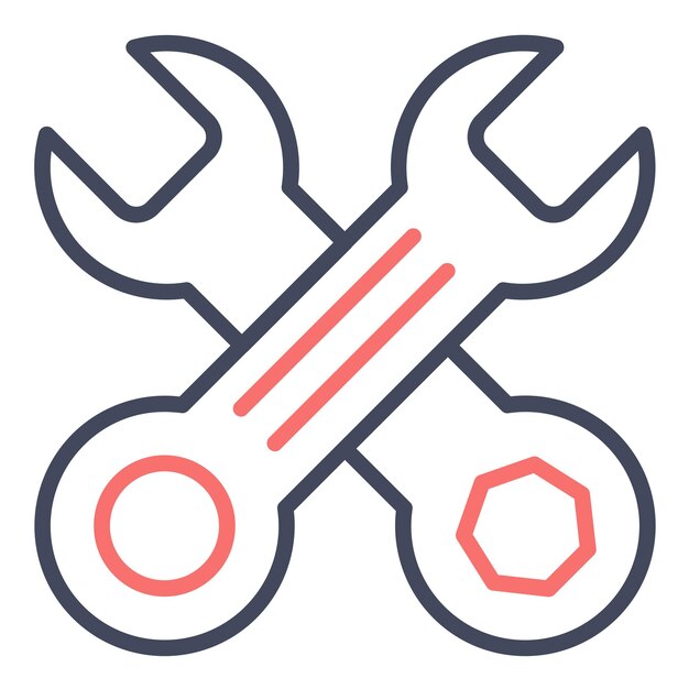 Estilo de ilustración vectorial cruzada de la llave