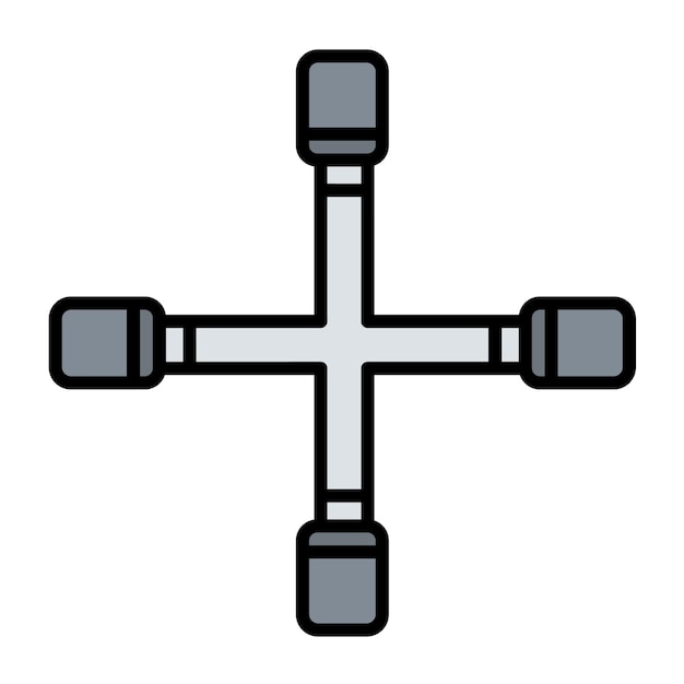 Estilo de ilustración vectorial cruzada de la llave