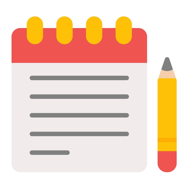 Estilo de ilustración vectorial del cuaderno