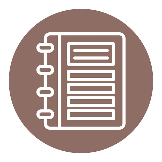 Estilo de ilustración vectorial del cuaderno