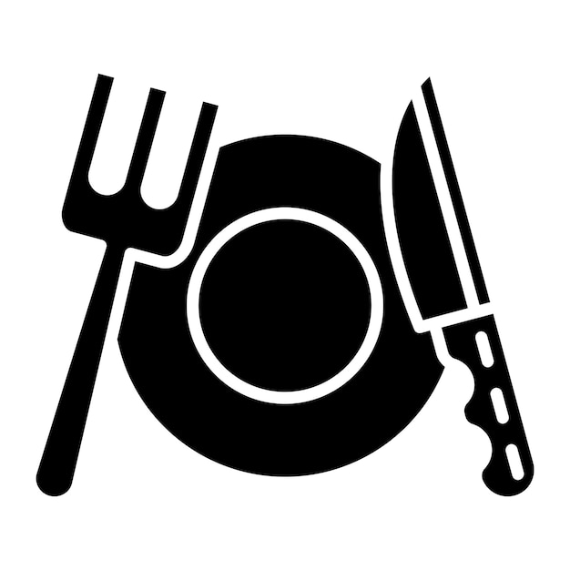Estilo de la ilustración vectorial de los cubiertos