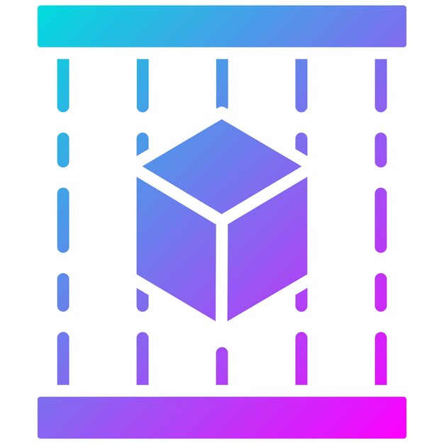 Estilo de la ilustración vectorial del cubo
