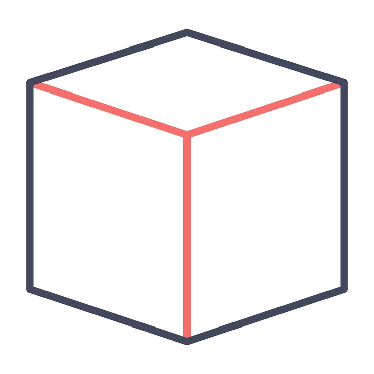 Vector estilo de la ilustración vectorial del cubo