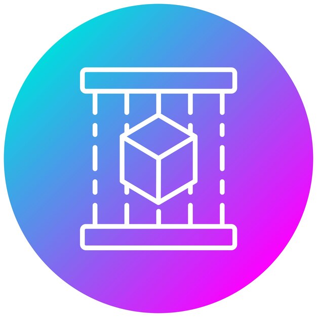 Estilo de la ilustración vectorial del cubo