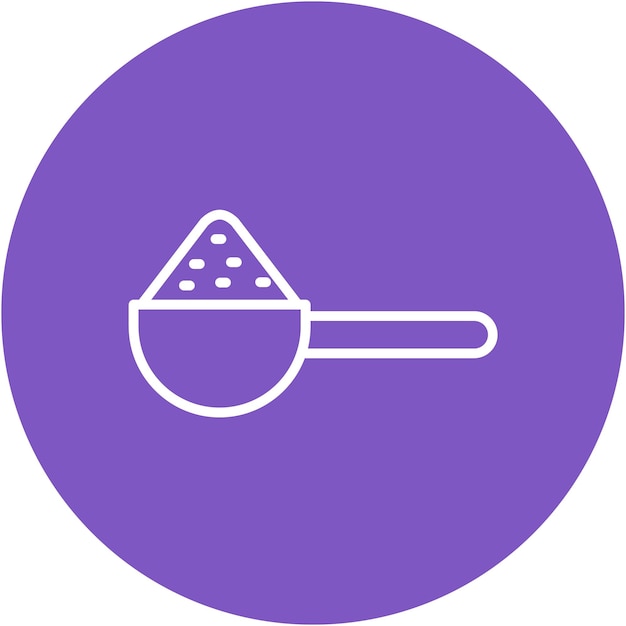 Estilo de la ilustración vectorial de las cucharas de medición