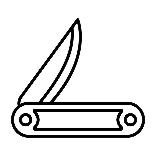 Estilo de ilustración vectorial del cuchillo de bolsillo