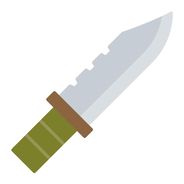 Estilo de ilustración vectorial del cuchillo del ejército