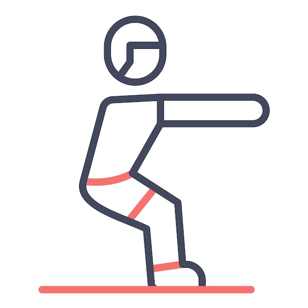 Estilo de ilustración vectorial en cuclillas