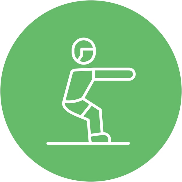 Estilo de ilustración vectorial en cuclillas