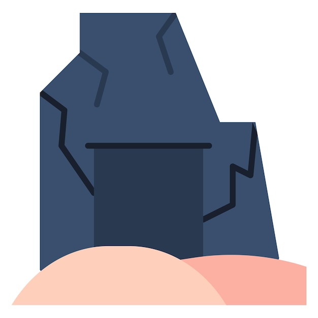 Estilo de ilustración vectorial de la cueva del desierto