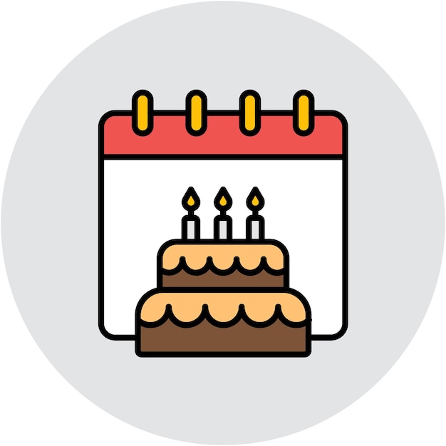 Estilo de ilustración vectorial de cumpleaños