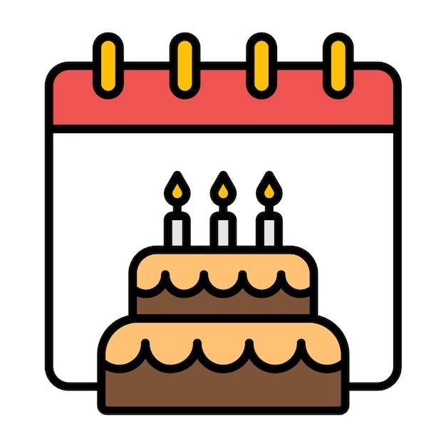 Estilo de ilustración vectorial de cumpleaños