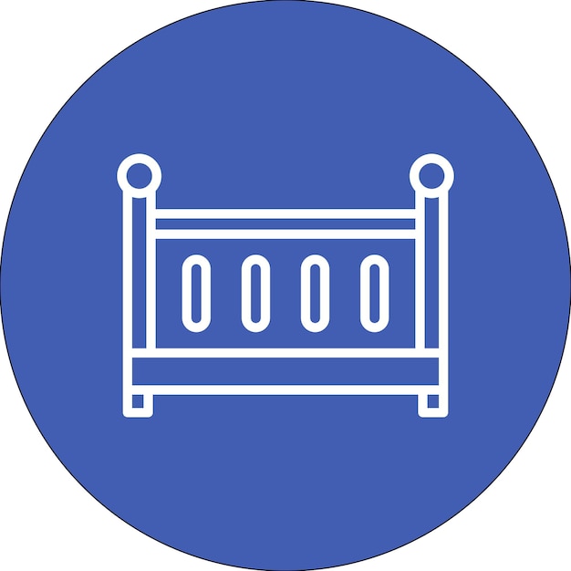 Estilo de la ilustración vectorial de la cuna