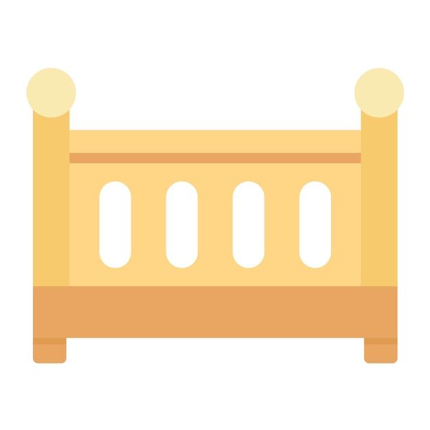 Estilo de la ilustración vectorial de la cuna