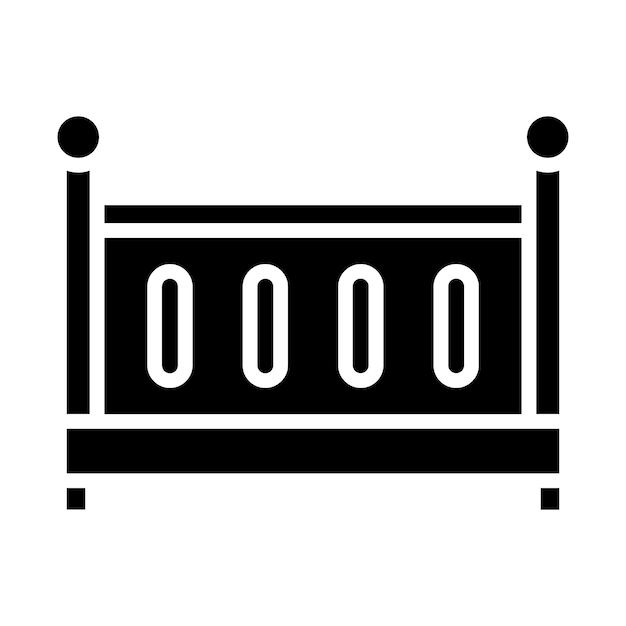 Estilo de la ilustración vectorial de la cuna