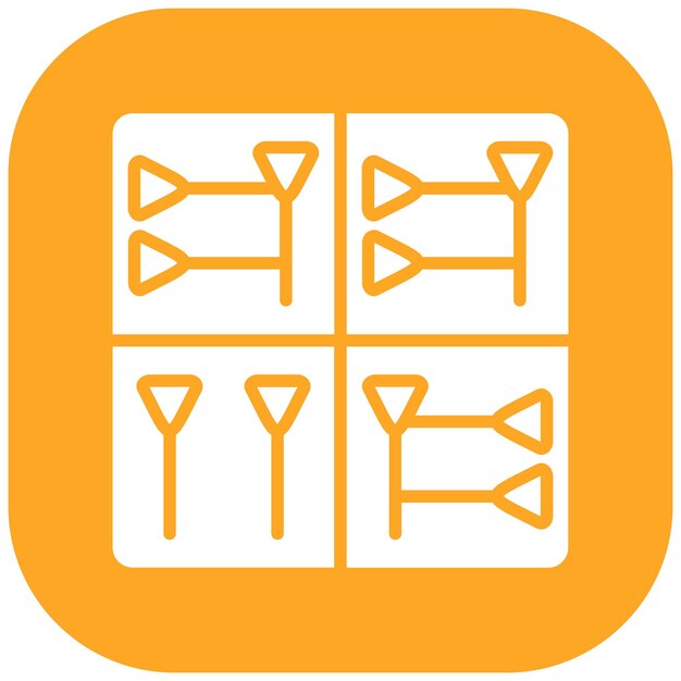 Estilo de ilustración vectorial cuneiforme