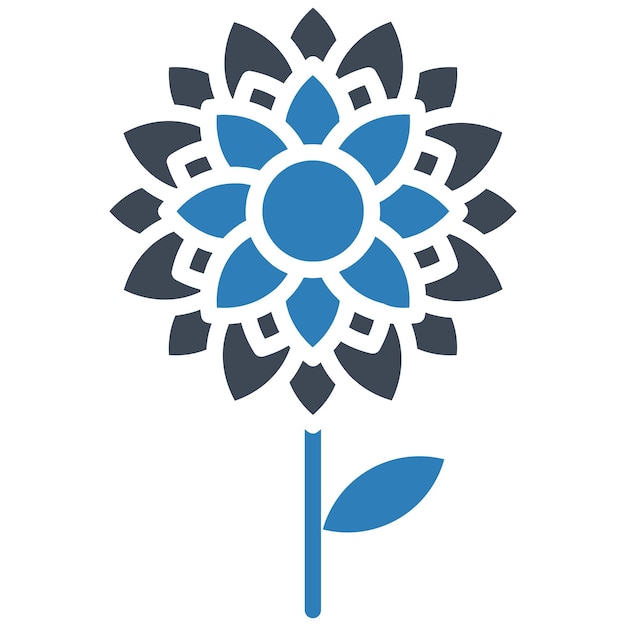Estilo de ilustración vectorial de Dahlia