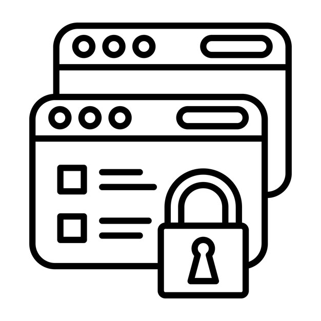 Estilo de ilustración vectorial de datos de seguridad