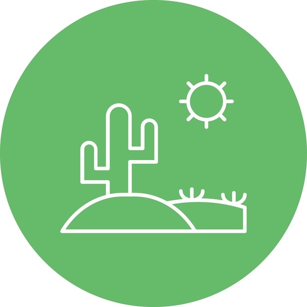 Estilo de ilustración vectorial del desierto