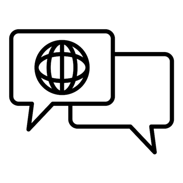 Estilo de ilustración vectorial de diálogo internacional