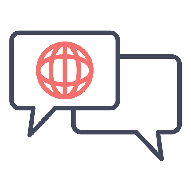 Estilo de ilustración vectorial de diálogo internacional