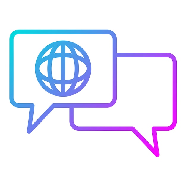 Estilo de ilustración vectorial de diálogo internacional