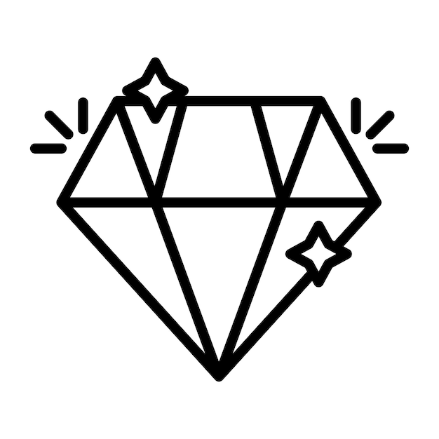 Estilo de ilustración vectorial de diamantes