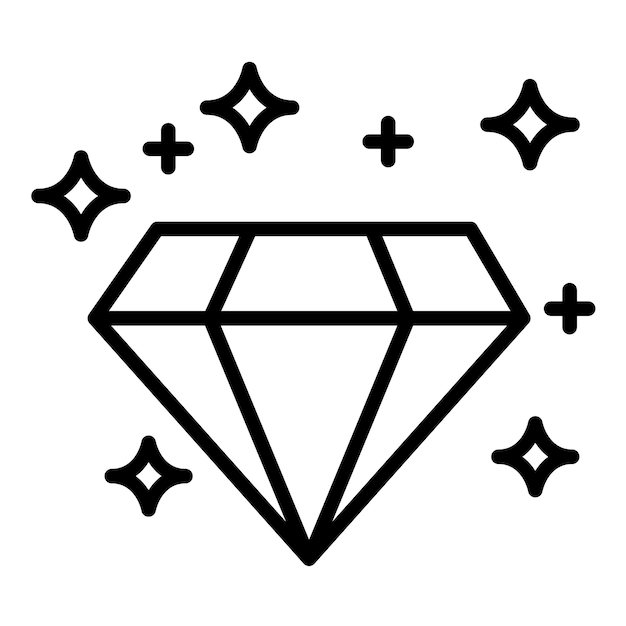 Estilo de ilustración vectorial de diamantes