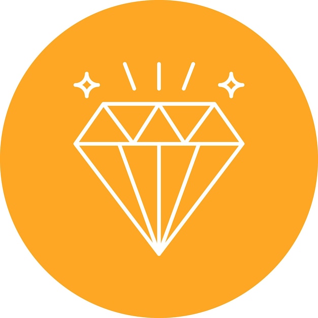 Estilo de ilustración vectorial de los diamantes