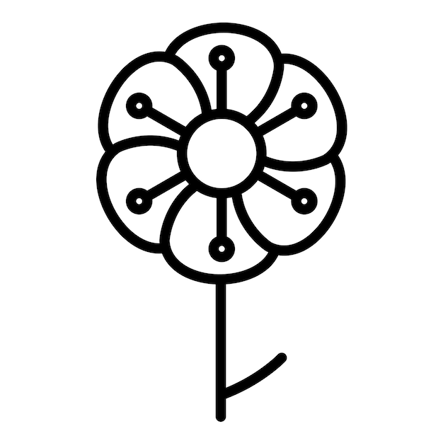 Estilo de ilustración vectorial de Dianthus