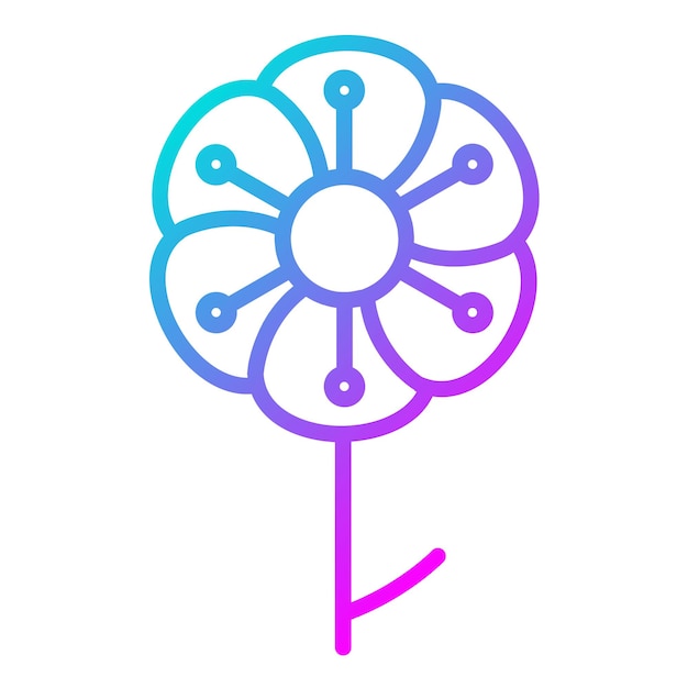 Estilo de ilustración vectorial de Dianthus