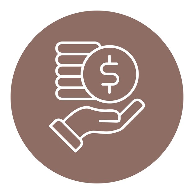 Estilo de ilustración vectorial del dinero